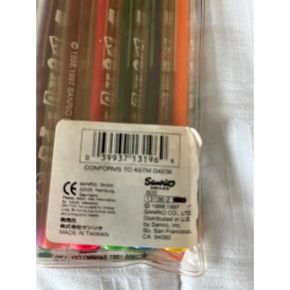 Vtg 1988-1997 Sanrio Hello Kitty Keroppi Frog Felt Tip Pen Set Of 6 & 5 Page - Picture 8 of 8